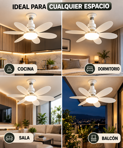 1 Ventilador LED Aspas 2en1 con Control Remoto + Envío Gratis