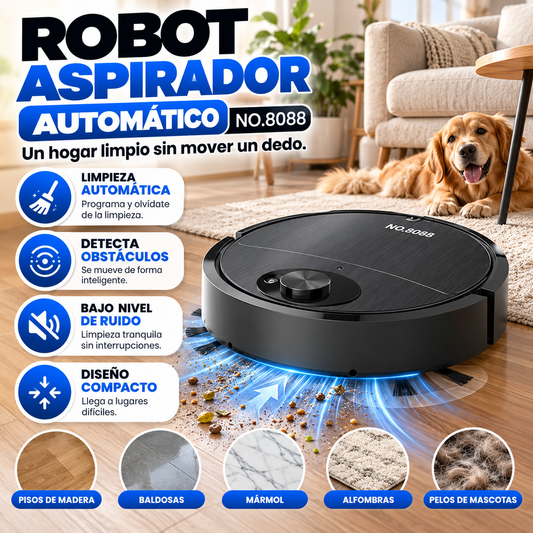 Robot Aspirador Automático Inteligente para Limpieza del Hogar + Envío Gratis