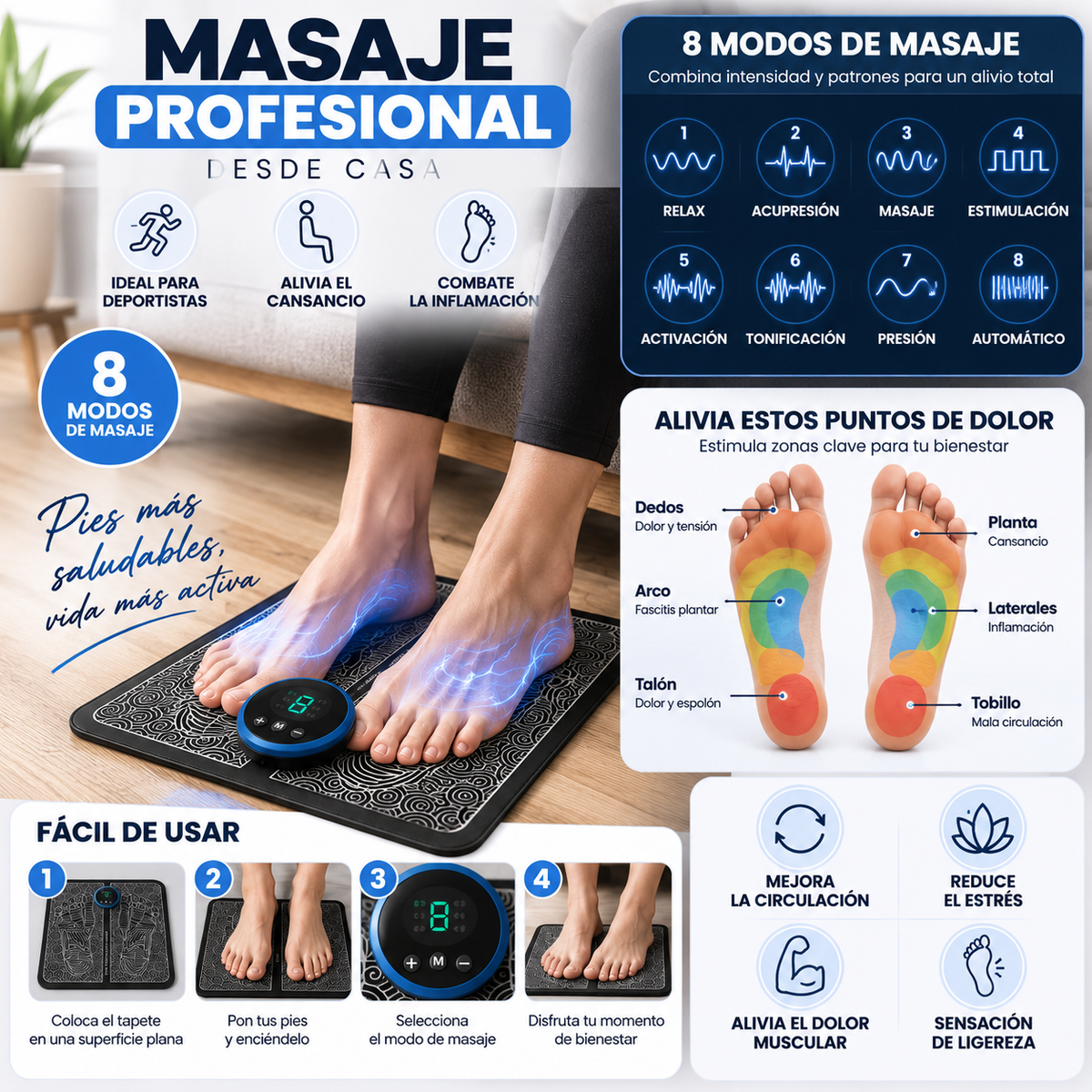 ¡COMBO!  Tapete Y Masajeador Mariposa 2En1: ENVÍO GRATIS