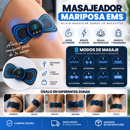 ¡COMBO!  Tapete Y Masajeador Mariposa 2En1: ENVÍO GRATIS