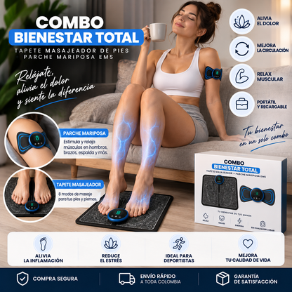 ¡COMBO!  Tapete Y Masajeador Mariposa 2En1: ENVÍO GRATIS
