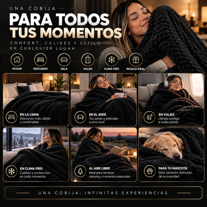 Cobija Ultrasuave Tipo Piel de Conejo 2.15 × 2.15 m + Envío Gratis