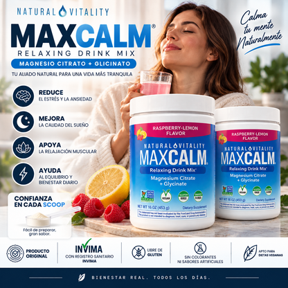 MAXCALM® – Magnesio Citrato + Glicinato: ENVÍO GRATIS