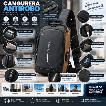 Canguro PREMIUM Antirobo con Clave: ENVÍO GRATIS